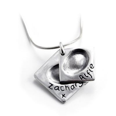Ascending 2 Fingerprint Necklace