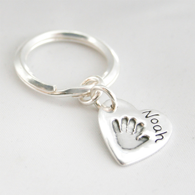 Hand Or Foot Print Large Keyring