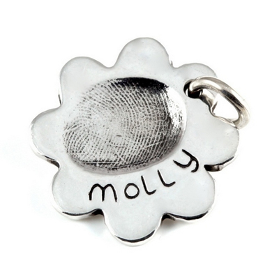 Large Daisy Fingerprint Charm