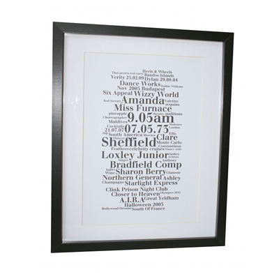 Large Word Art Frame