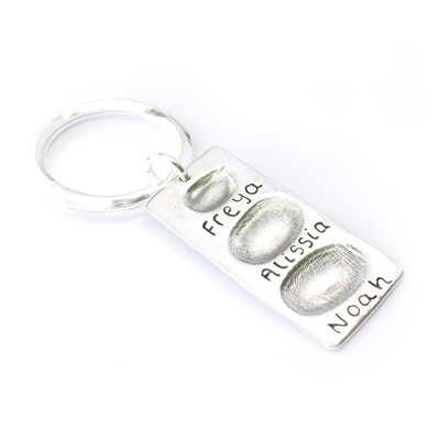 Triple Print Large Keyring