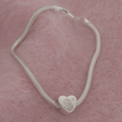Pandora Style Bracelet And Engraved Bead