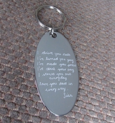 Treasured Writing Keyring