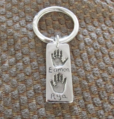 Double Handprint Keyring